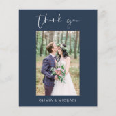 Papier Budget Marine Mariage bleu Merci photo (Devant)