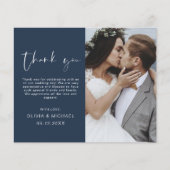 Papier Budget Marine Mariage bleu Merci photo (Devant)