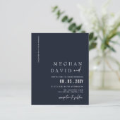 Papier Budget Marine Moderne Faire-part de mariage (Debout devant)