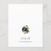 Papier Budget Marine, Orange et Brown Floral 2 Mariage Pa (Dos)