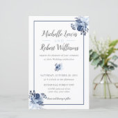 Papier BUDGET Marine Plutôt Grey Floral 5,5x8,5 mariage (Debout devant)