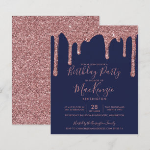 Papier BUDGET Marine Rose bleu Parties scintillant d'or D
