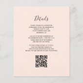 Papier Budget Marine Rose Gold Agate Blush QR Code Mariag (Dos)