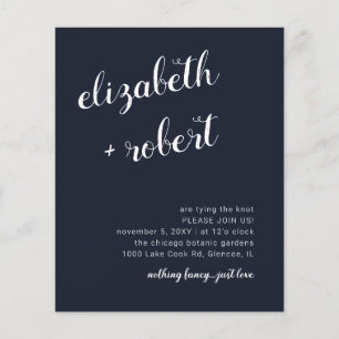 Papier Budget Marine Script Calligraphie Faire-part de ma