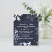 Papier Budget Marine Snowflakes Invitation au mariage hiv (Debout devant)