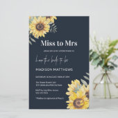 Papier Budget Marine Tournesol Invitation nuptiale douche (Debout devant)