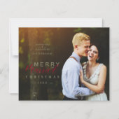 Papier Budget Married & Merry Newlywed Photo Christmas (Devant)