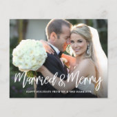 Papier Budget Married Merry Script Photo Holiday (Devant)