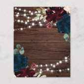 Papier BUDGET Marsala & Marine Bois Rustique Enregistrer  (Dos)