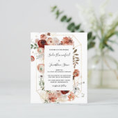 Papier Budget Marsala Pink Terracotta Mariage Floral (Debout devant)