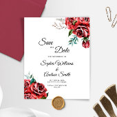 Papier BUDGET Marsala Rouge Rose Rustique Save The Date