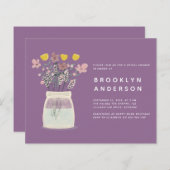 Papier BUDGET Mason Jar Invitation de la nuptiale de douc (Devant / Derrière)