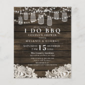Papier Budget mason jars BBQ Couples Douche Invitation (Devant)