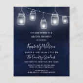 Papier Budget Mason Jars Invitation nuptiale douche (Devant)