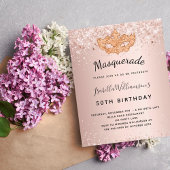 Papier Budget Masquerade rose or parties scintillant anni