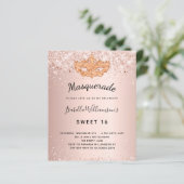 Papier Budget Masquerade rose or parties scintillant Swee (Debout devant)