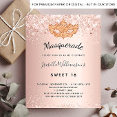 Papier Budget Masquerade rose or parties scintillant Swee