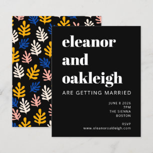Papier Budget Matisse Botanical Black Bold Wedding Invita