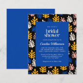 Papier Budget Matisse Botanique Bleu Fête des mariées noi (Devant / Derrière)