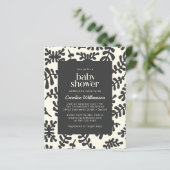 Papier Budget Matisse Botanique Noir Blanc Baby shower (Debout devant)