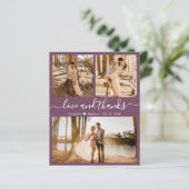 Papier Budget Mauve 3 Photo Collage Mariage Merci (Debout devant)