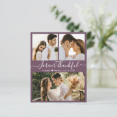 Papier Budget Mauve Photo Collage Mariage Merci Circulair (Debout devant)
