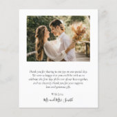 Papier Budget Mauve Photo Collage Mariage Merci Circulair (Dos)