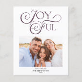 Papier Budget Mauve Purple Joyeux Photo de Noël (Devant)