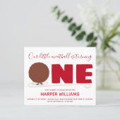 Papier Budget Meatball One 1st Baby First Birthday Invita (Debout devant)