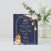 Papier Budget Mehndi invitation lanternes arabes arche d' (Debout devant)