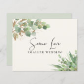 Papier Budget Même Amour Plus Petit Mariage Eucalyptus (Devant / Derrière)