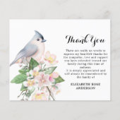 Papier Budget Memorial Bird Floral Funeral Merci (Devant)
