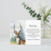 Papier Budget Memorial Deer Sympathy Funérailles Merci (Debout devant)