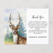 Papier Budget Memorial Deer Sympathy Funérailles Merci (Devant)
