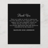 Papier Budget Mémorial Élégant 5 Photo Merci funéraire (Dos)