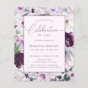 Papier Budget Mémorial rose Fête de la vie