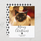 Papier BUDGET Meowy Noël Animaux de compagnie Cat Christm (Devant / Derrière)