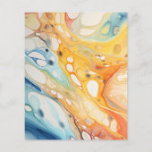 Papier Budget Mer Abstraite Waves Plage Mariage Invitatio (Dos)