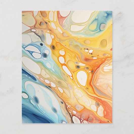 Papier Budget Mer Abstraite Waves Plage Mariage Invitatio (Dos)