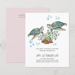 Papier BUDGET Mer Tortues Plage Mariage