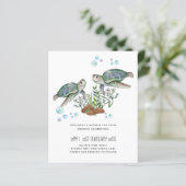 Papier BUDGET Mer Tortues Plage Mariage (Debout devant)