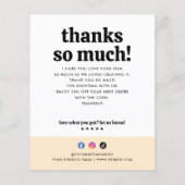 Papier Budget Merci Acheter Commande métier Rétro Sun (Dos)