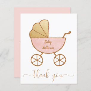 Papier Budget Merci bébé fille douche