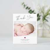 Papier Budget merci bébé photo faire-part de naissance (Debout devant)