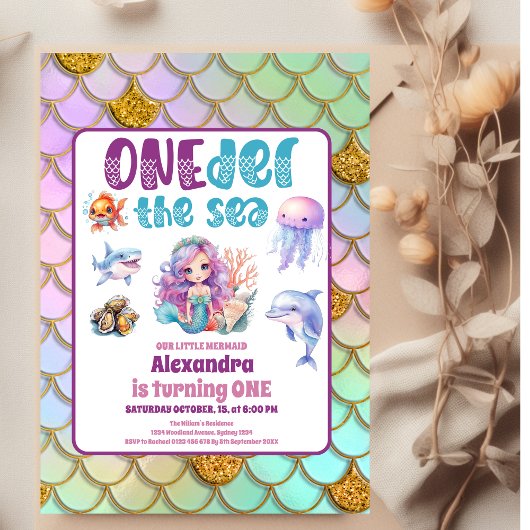 Papier Budget Mermaid 1ère fête d'anniversaire