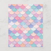 Papier Budget Mermaid aquarelle Anniversaire Invitation (Dos)