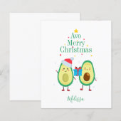Papier Budget Merry Christmas Avocado Illustration person (Devant / Derrière)