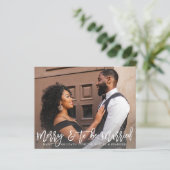 Papier Budget Merry & To Be Married Fiançailles Photo (Debout devant)