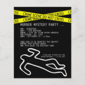 Papier BUDGET Meurtre Mystère Fête Invitation (Devant)