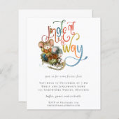 Papier Budget Mice Jingle Tout le chemin Noël Invitation (Devant / Derrière)